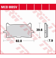 Trw lucas zf гальмівні колодки kh679 sinter дорога/трек honda cb 300r/650r, cbr 600r '18-, crf 1000/1100 africa twin '15-, передні