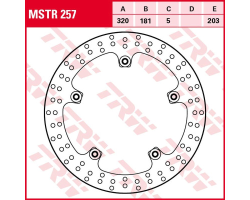 Trw lucas zf гальмівний диск передній bmw f 800gt '13-, s 1000r '13-, s 1000rr '09-'18, k 1200s '07-'09, k 1300gt '09-'11, k 1300r/s '09-'15, k 1600b '17-, k 1600gt/ gtl '11-, (320x181x5 мм)
