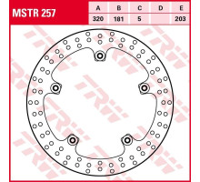 Trw lucas zf гальмівний диск передній bmw f 800gt '13-, s 1000r '13-, s 1000rr '09-'18, k 1200s '07-'09, k 1300gt '09-'11, k 1300r/s '09-'15, k 1600b '17-, k 1600gt/ gtl '11-, (320x181x5 мм)