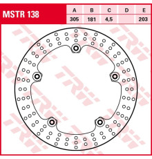 Trw lucas zf передній гальмівний диск bmw r 1200gs/adv '08-'13 (305x181x4.5mm)