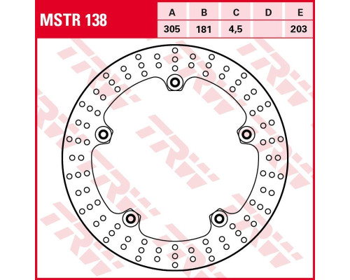 Trw lucas zf передній гальмівний диск bmw r 1200gs/adv '08-'13 (305x181x4.5mm)