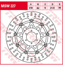 Trw lucas zf передній гальмівний диск honda cbr 900rr fireblade '98-'99 (310x62x5mm)
