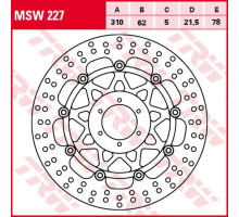 Trw lucas zf передній гальмівний диск honda cbr 900rr fireblade '98-'99 (310x62x5mm)