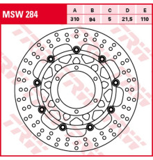 Trw lucas zf передній гальмівний диск honda ctx 1300 '14-'16, stx 1300 paneuropean '02-'16 (310x94x5mm)