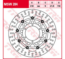 Trw lucas zf передній гальмівний диск honda ctx 1300 '14-'16, stx 1300 paneuropean '02-'16 (310x94x5mm)