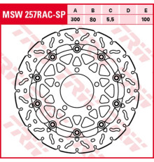 Trw lucas zf передній гальмівний диск kawasaki zx-6r 600 '07-'16, zx-6rr 600, zx-6r 636 '05-'06, er-6f/n '06-'16, kle 650 versys '07-, z 750 '07-'14, z 1000 '07-'17, z 1000s x '11-, zx-10r '04-'07, (
