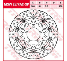Trw lucas zf передній гальмівний диск kawasaki zx-6r 600 '07-'16, zx-6rr 600, zx-6r 636 '05-'06, er-6f/n '06-'16, kle 650 versys '07-, z 750 '07-'14, z 1000 '07-'17, z 1000s x '11-, zx-10r '04-'07, (