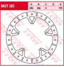 Trw lucas zf передній гальмівний диск yamaha yzf 125r '08-'13 (292x155x4mm)
