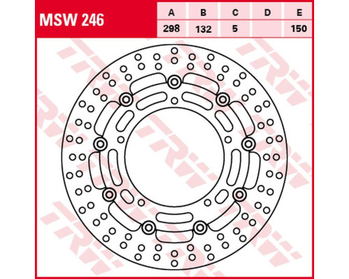 Trw lucas zf передній гальмівний диск yamaha yzf r25, yzf r3, mt-03 '15-, fz-6n/s fazer '04-'10, xj6 600n/f/s diversion '09-'16, yzf r6 '03, mt-03 660 '06-'14, mt-09 a/sp/tracer 8 50 '13-'18, tracer 900 gt '18-,