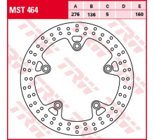 Trw lucas zf задній гальмівний диск bmw r 1200gs/adv/r/rs/rt '13-'18, r 1250gs/adv/r/rt '19-, (276x136x5mm)