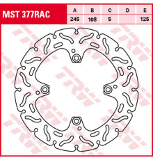 Trw lucas zf задній гальмівний диск ducati hypermotard 796 '10-'12, monster 800 '05-'07, 848 evo '10-'13, monster 996 '04-'06, monster 1000 '06-'08, multistrada ds 1000 '03-'06, hypermotard 1100 '05-'