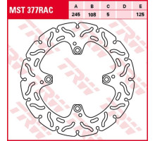 Trw lucas zf задній гальмівний диск ducati hypermotard 796 '10-'12, monster 800 '05-'07, 848 evo '10-'13, monster 996 '04-'06, monster 1000 '06-'08, multistrada ds 1000 '03-'06, hypermotard 1100 '05-'