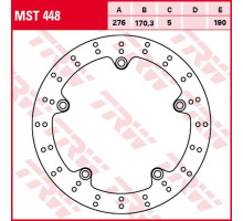 Trw lucas zf задній гальмівний диск honda vfr 1200f '10-'16, vfr 1200x crosstourer '12-, (276x170x5mm)