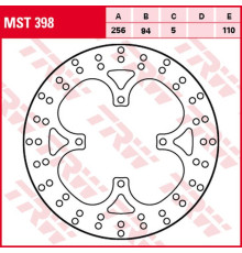 Trw lucas zf задній гальмівний диск honda vfr 750f '90-'97, vfr 800 '02-'09 (256x94x5mm)