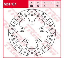 Trw lucas zf задній гальмівний диск kawasaki zx-7r ninja '96-'02, zx-7rr ninja '96-'99, zxr 750/r '89-'95, zx-9r ninja '94-'97 (230x83x4mm) (ng1225;ng1225x)