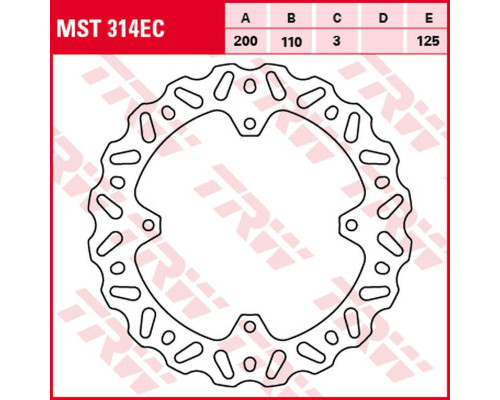 Trw lucas zf задній гальмівний диск ktm sx 85 '03-'10 (200x110x3mm) хвиля
