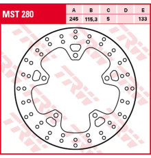 Trw lucas zf задній гальмівний диск yamaha xj6 600f diversion, xj6 600n/s '09-'16, (245x115x5mm)