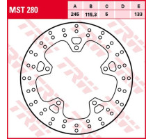 Trw lucas zf задній гальмівний диск yamaha xj6 600f diversion, xj6 600n/s '09-'16, (245x115x5mm)