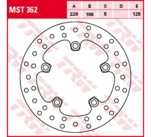 Trw lucas zf задній гальмівний диск yamaha yzf r6 '03-, mt-10 '16-, yzf r1 '03-, (220x106x5mm) (ng903;ng903x)