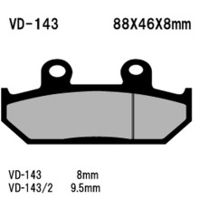 Гальмівні колодки vesrah kh124/2 спечений метал (золото) (made in japan)