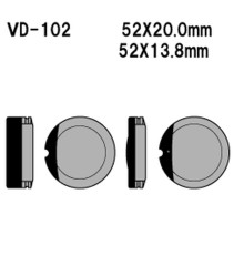 Гальмівні колодки vesrah kh13 honda cb 360/550/750 (made in japan)