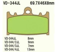 Гальмівні колодки vesrah kh158 спечений метал (золото) (виробництво японія)