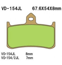 Гальмівні колодки vesrah kh187 спечений метал (золото) (виробництво японія)