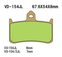 Гальмівні колодки vesrah kh187 спечений метал (золото) (виробництво японія)