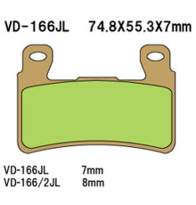 Гальмівні колодки vesrah kh265 / kh296 спечений метал (золото) honda cbr/vtr перед (7мм) (made in japan)