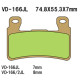 Гальмівні колодки vesrah kh265 / kh296 спечений метал (золото) honda cbr/vtr перед (7мм) (made in japan)