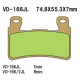 Гальмівні колодки vesrah kh265 / kh296 спечений метал (золото) honda cbr/vtr перед (7мм) (made in japan)