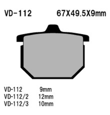 Гальмівні колодки vesrah kh29 спечений метал (золото) honda cx500 '79-'81, gl1000/1100 '75-'81 (made in japan)