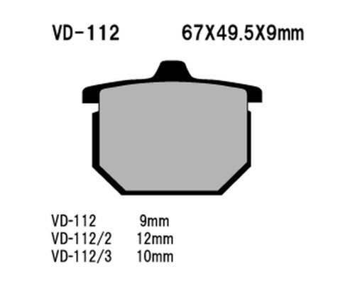 Гальмівні колодки vesrah kh29 спечений метал (золото) honda cx500 '79-'81, gl1000/1100 '75-'81 (made in japan)