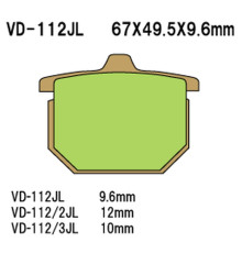 Гальмівні колодки vesrah kh31 / kh29 / kh30 спечений метал (золото) (made in japan)