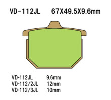 Гальмівні колодки vesrah kh31 / kh29 / kh30 спечений метал (золото) (made in japan)