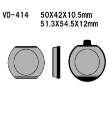 Гальмівні колодки vesrah kh33 kawasaki z400/650/750/1000, kz900 76-77 - замінені на sd-414 (made in japan)