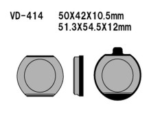 Гальмівні колодки vesrah kh33 kawasaki z400/650/750/1000, kz900 76-77 - замінені на sd-414 (made in japan)