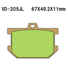 Гальмівні колодки vesrah kh34 спечений метал (золото) yamaha sr500 76-81, xs, xv (made in japan)