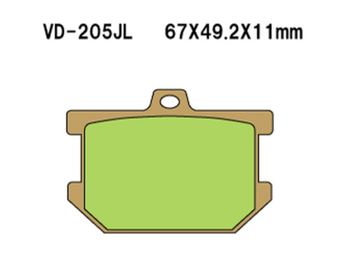 Гальмівні колодки vesrah kh34 спечений метал (золото) yamaha sr500 76-81, xs, xv (made in japan)