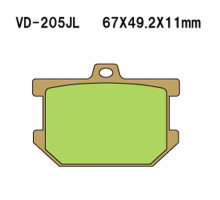 Гальмівні колодки vesrah kh34 спечений метал (золото) yamaha sr500 76-81, xs, xv (made in japan)