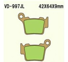 Гальмівні колодки vesrah kh368 спечений метал (золото) (made in japan)