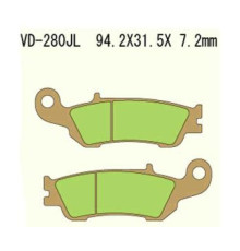 Гальмівні колодки vesrah kh450 спечений метал (золото) yamaha yzf250 08-16 (made in japan)