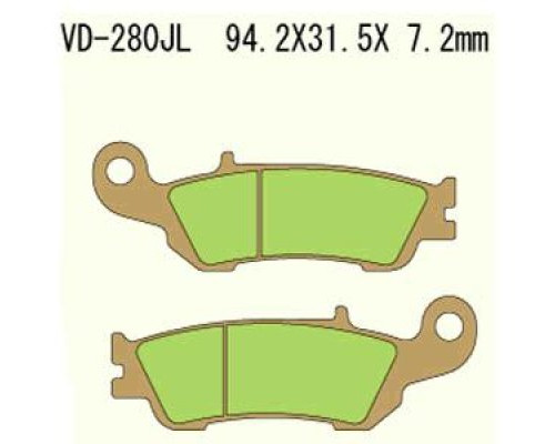 Гальмівні колодки vesrah kh450 спечений метал (золото) yamaha yzf250 08-16 (made in japan)