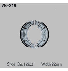 Гальмівні колодки vesrah yamaha yz 125 '76-'83, yz 250 '74-'80, yz 400 '76-'79 (передні) (зроблено в японії)