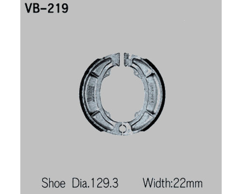 Гальмівні колодки vesrah yamaha yz 125 '76-'83, yz 250 '74-'80, yz 400 '76-'79 (передні) (зроблено в японії)