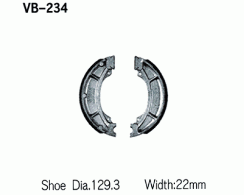 Гальмівні колодки vesrah yamaha yz 125 '84, yz 250 '82-84, yz 465 '80-82, yz 490 '82-84, it 250 '84, it 465 '81-82, it 490 '82-85, tt 600 '83-84 задні (зроблено в японії)