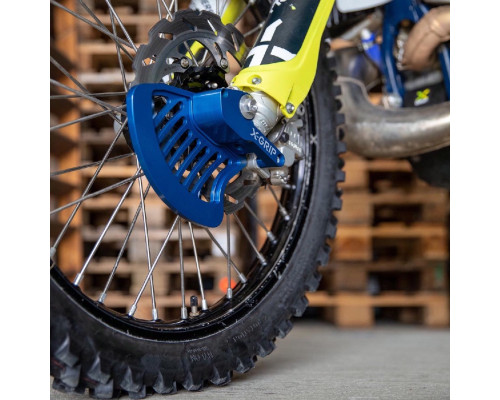ЗАХИСТ ПЕРЕДНЬОГО ГАЛЬМІВНОГО ДИСКА X-GRIP KTM EXC,EXC-F, HUSQVARNA TE, FE ,TC, FC '16-, GASGAS EC, EC-F, MC, MC-F 21-, КОЛІР ОРАНЖЕВИЙ