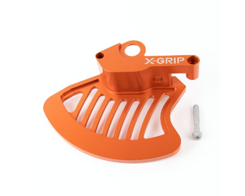 ЗАХИСТ ПЕРЕДНЬОГО ГАЛЬМІВНОГО ДИСКА X-GRIP KTM EXC,EXC-F, HUSQVARNA TE, FE ,TC, FC '16-, GASGAS EC, EC-F, MC, MC-F 21-, КОЛІР ОРАНЖЕВИЙ