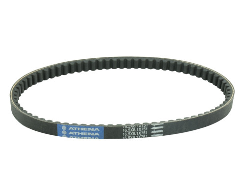 Реміньь приводний athena (16,5x8.1x751) aprilia sr50lc, benelli, malaguti f12/f15, mbk booster 50, yamaha bws '97-'16, jog '02-'11, neos 50 '97-'16, aerox 50 lc '97-'12