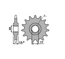Cht продаж зірочка передня 153 11 fantic 200/212/249 (ланцюг 520)
